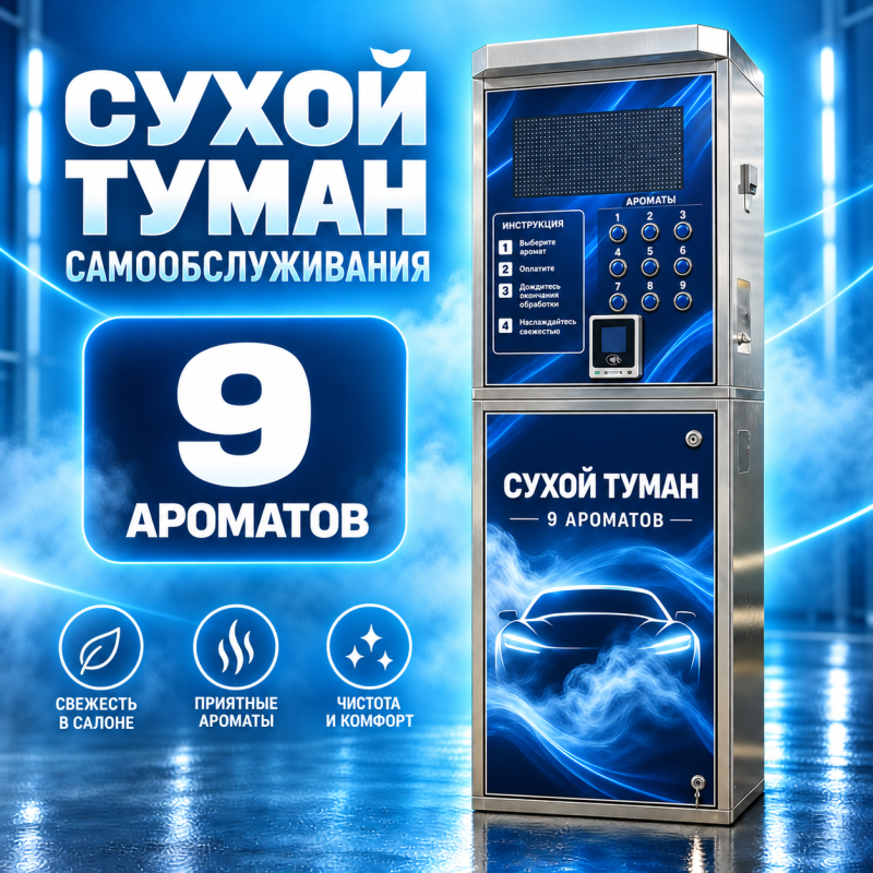 Аппарат сухого тумана самообслуживания на 9 ароматов