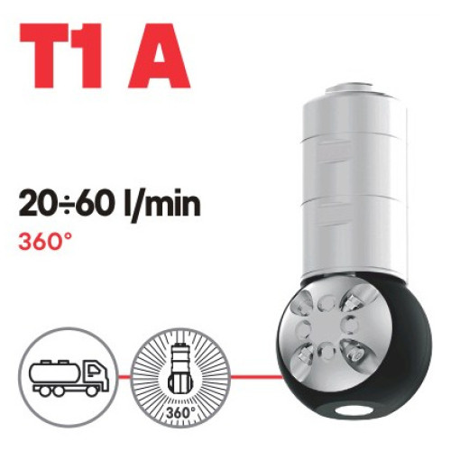Насадка для мойки емкостей T1A с гидроприводом 360°; 40 л/мин 250 бар 1 г.
