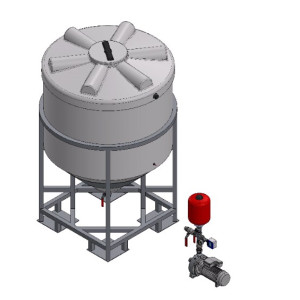Насосная установка CP_SN-25-140, 100 л/мин 6 бар емкость 1 м3