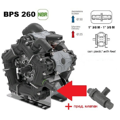 Насос мембранный Comet BPS260 20 бар, ВОМ (6147002100)