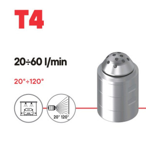 Насадка для мойки емкостей T4 с гидроприводом 120°; 15л/мин; 250бар; (нерж). вход 1/2г.