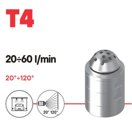 Насадка для мойки емкостей T4 с гидроприводом 120°; 15л/мин; 250бар; (нерж). вход 1/2г.