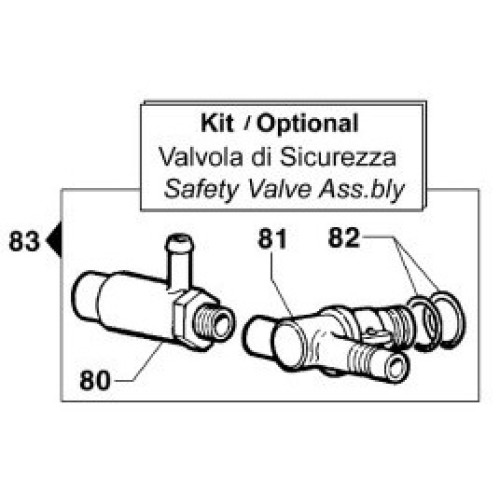 Предохранительный клапан 20 бар 100 л/мин всборе (KIT83) насоса BP105-125