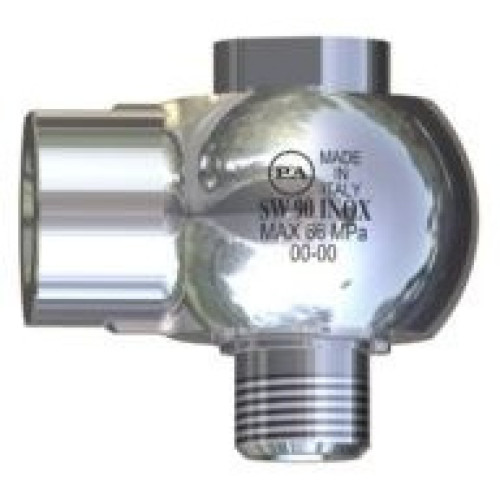 Поворотное устройство 90 гр. угловое (нерж); 1/2"ш-1/2"г 600 бар.