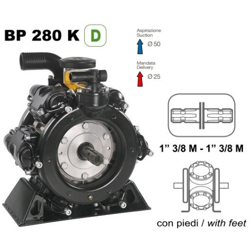 Насос мембранный Comet BP280 D 248 л/мин, 20 бар