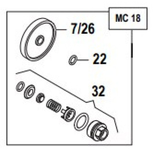 Ремкомплект насоса серии MC 18: мембрана Desmopan (KIT111)