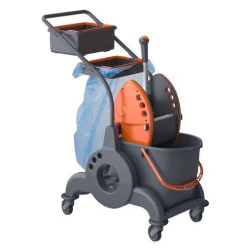 Тележка одноведерная на пластикой раме с мешком GIOTTO 25L