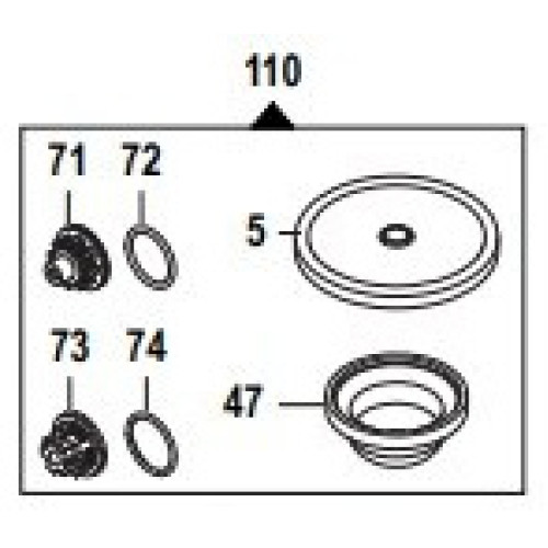 Ремкомплект насоса серии IDS 1201/1401: мембрана NBR (KIT110)