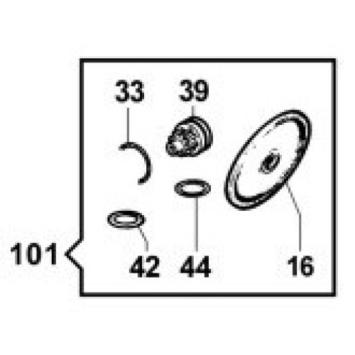 Ремкомплект насоса серии APS 141/166: мембрана NBR (KIT100)