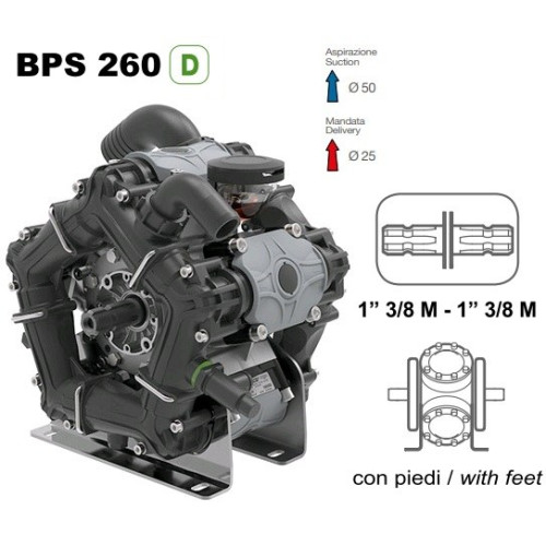 Насос мембранный Comet BPS260 D 249 л/мин, 20 бар