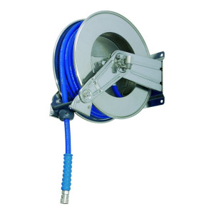 Барабан авто. безопасное сматывание для рук. дл. 15м 1/2" (нерж. AISI 316) 1/2"ш. 1/2"ш. 200 бар