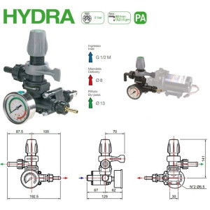 Узел управления Comet серия HYDRA с манометром (50 л/мин; 5 бар) для EVERFLO PUMPS