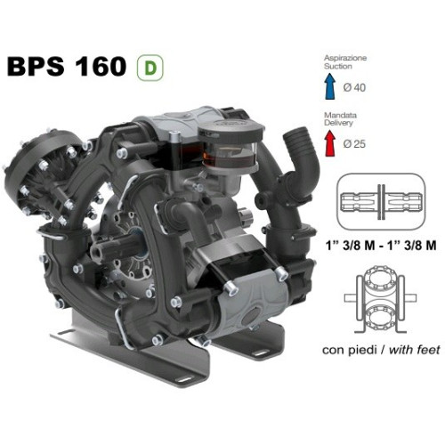 Насос мембранный Comet BPS 160 20 бар, ВОМ, 5.9 кВт