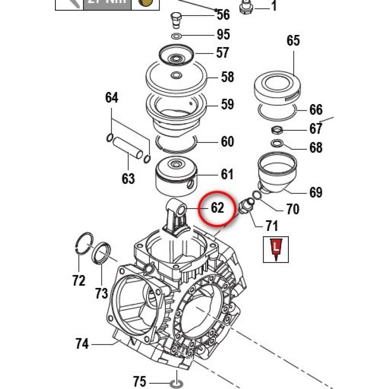 Шатун насоса BPS260 (KIT:1х5)