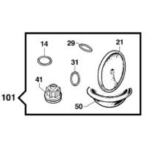 Ремкомплект насоса серии BP 105/125: мембрана NBR (KIT101)