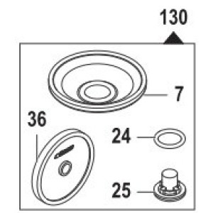 Ремкомплект насоса серии MC 20/25: мембрана NBR (KIT130)