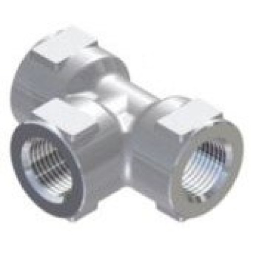 Тройник Т-образный г 1/2"; г 1/2"; г 1/2" нерж. 600 бар.