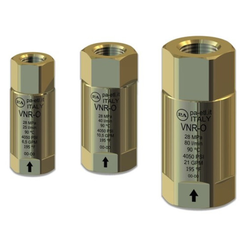 Обратный клапан VNR-OHD вход 1"г. выход 1" г. 200 л/мин латунь
