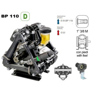 Насос мембранный Comet серия BP110 D (110 л/мин; 20 бар); гидрокомпенсатор; фланец под гидромотор