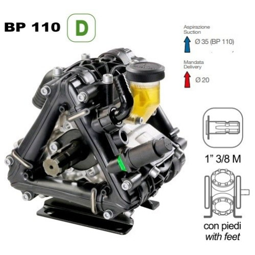 Насос мембранный Comet BP110 20 бар, 4.4 кВт (6143000200)