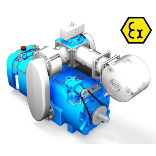 Насос вакуумный лопастной JUROP PR 530 ATEX, левое вращение, ручной клапан