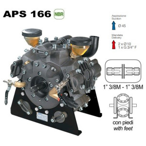Насос мембранный Comet серия APS 166 (163 л/мин; 50 бар); вал ВОМ 1"3/8