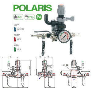 Узел управления Comet серия POLARIS 3V с манометром (50 л/мин; 40 бар)