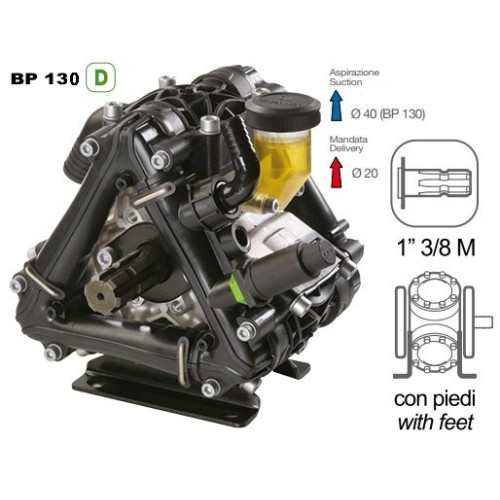 Насос мембранный Comet BP130 D 20 бар, 5.2 кВт