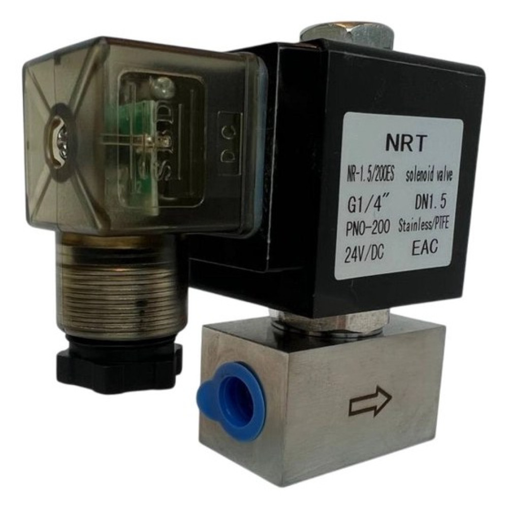 Клапан электромагнитный G1/4, DC24V, LED (нормально закрытый)