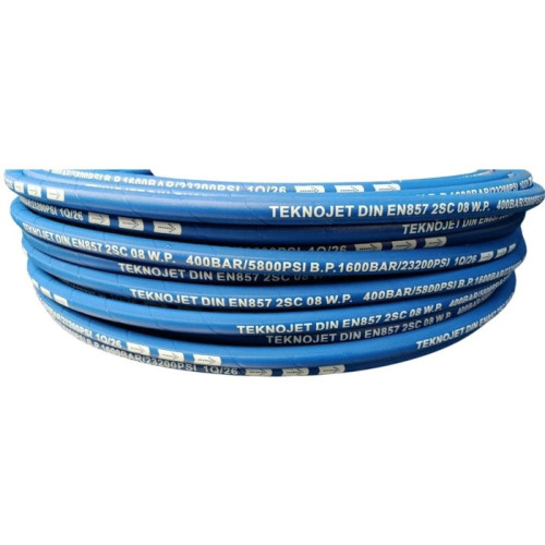 Рукав в/д TEKNOJET 2SC 5/16" DN08, 400 bar, синий (бухта 100м)