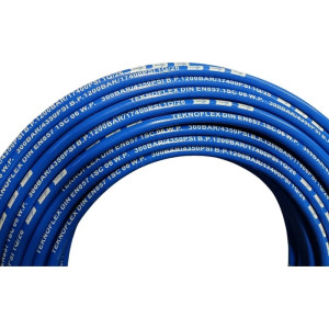 Рукав в/д TEKNOJET FLEXY 1SC 1/4" DN06, 300 bar, синий (бухта 100м)