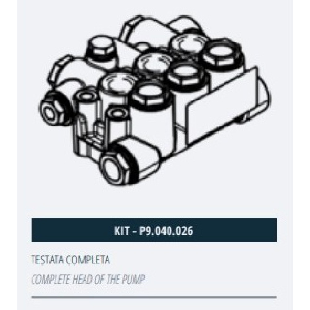 Головная часть насоса Mazzoni GM CW Ø25 мм в сборе